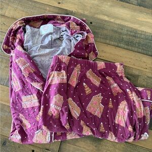 Sundays Burgundy Pajama Set